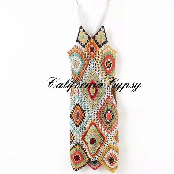 Granny Square Crochet Boho Dress RESTOCKED🎉 - Picture 3 of 11